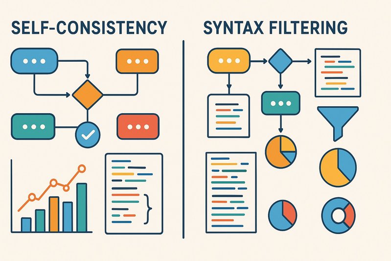Self-Consistency and Syntax Filtering: The Backbone of Efficient Code Generation