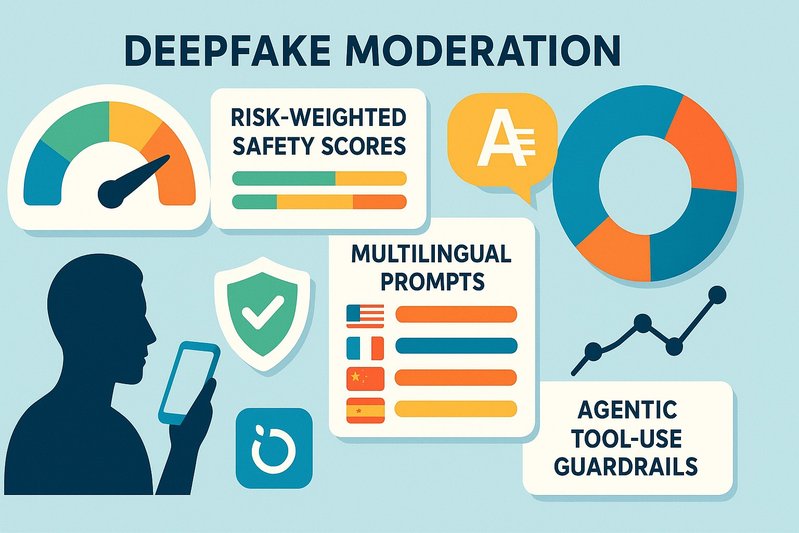 Risk‑Weighted Safety Scores, Open Leaderboards, and Multilingual Adversaries Redefine Deepfake Moderation